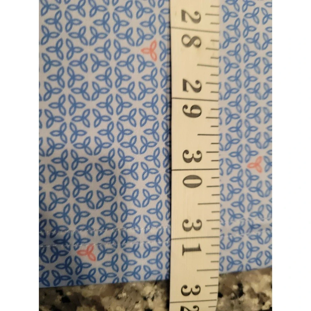 Members Mark Performance Polo XL Glacier Blue Pinwheel Pop ‎ Mens Shirt